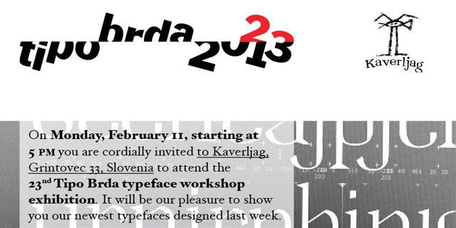 23rd Tipo Brda Typeface workshop exhibition